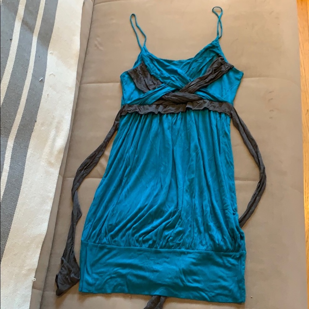 Teal stretchy dress